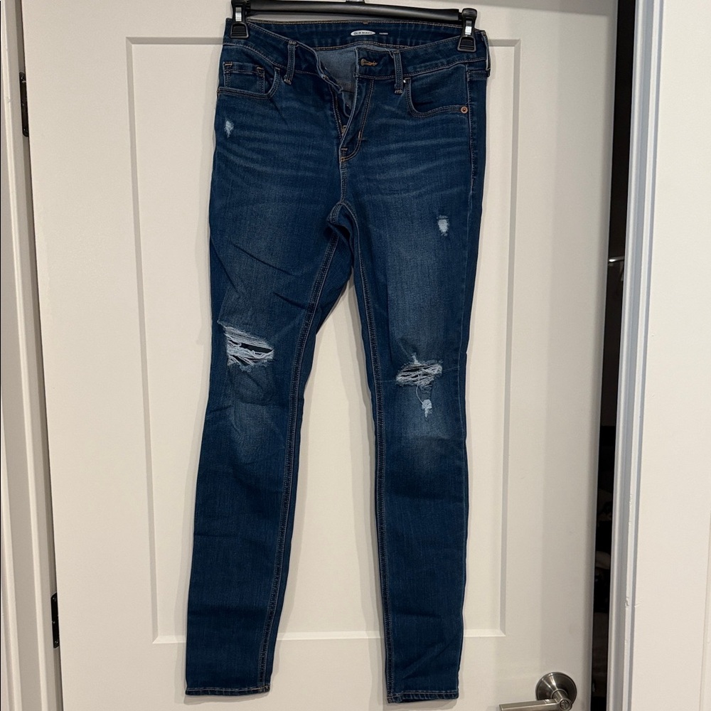 Old Navy Women's Deep Blue Skinny Jeans